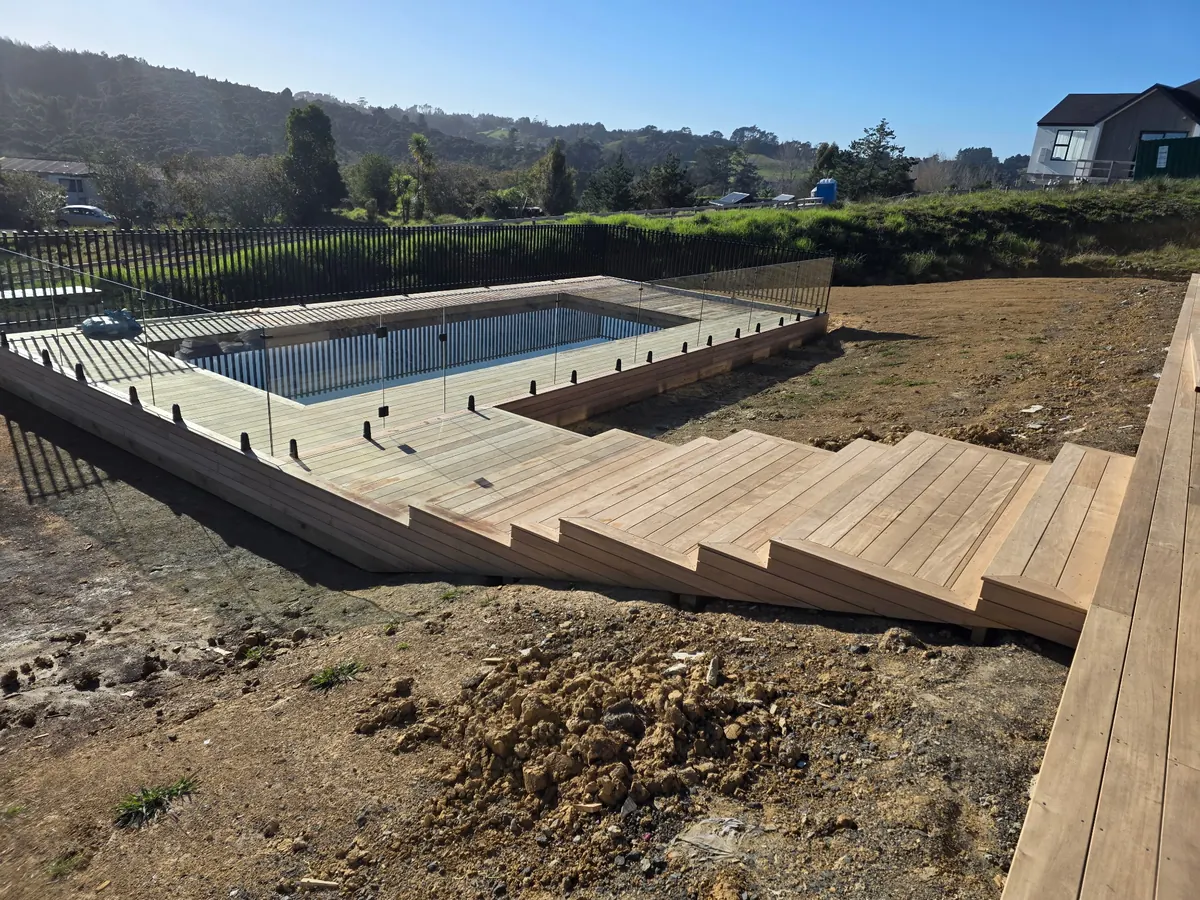 Pool Decks & Fences project by Custom Decks and Fences